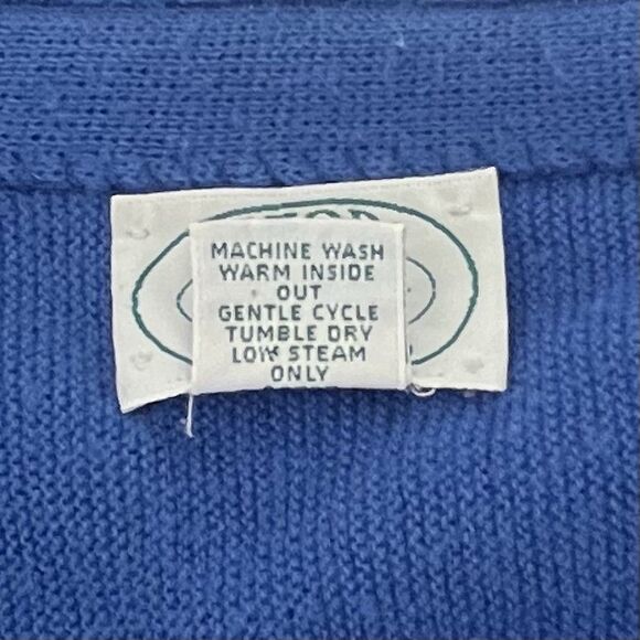 Izod Lacoste Grandpa Cardigan Sweater Mens L Mr Rogers Orlon Vintage Made in USA - Picture 8 of 9